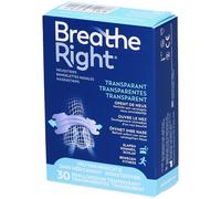 Breathe Right Bandes nasales Peau sensible - Small/Medium Pansement(S) 30 pc(s)