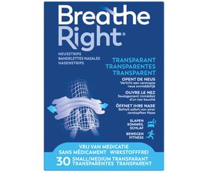 Breathe Right Clear Regular 30 Bandelettes Nasales