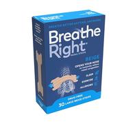 Breathe Right Lot de 30 bandelettes nasales originales de grande taille des années 30, soulagent instantanément la congestion nasale, aident à réduire le ronflement, sans médicament, aide au