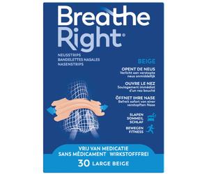 Breathe Right Original Bandelettes Nasales Peau Normale Large 30 Bandelettes