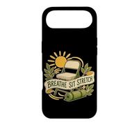 Breathe Sit Stretch Routine Yoga sur Chaise Coque pour iPhone Air
