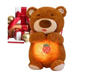 Breathing Plush Toy, USB Rechargeable Sleep Soother Bear With Sound Light Rhythmic Breathing, Cute Plusĥ Stuffed Animal For Kids Boys Girls, Helps Fall Asleep, Night Soothing, 11.02x6.30 Inches, 1 Toy