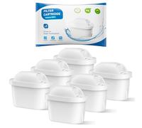 BREAUILL Lot de 6 Cartouches de Filtre à eau de Remplacement pour Brita Maxtra Pro All-in-1, Maxtra+ Plus, compatibles avec la Brita Marella, réduit les odeurs et les impuretés