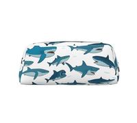 BREAUX 12033 Trousse à monnaie en trois dimensions Motif requin avec divers gestes Argenté, argent métallique, Talla única, Pratique :