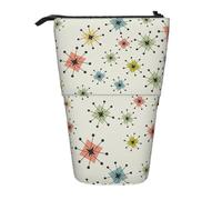 BREAUX Atomic Trousse télescopique avec motif étoiles, convient pour les crayons, le maquillage, le rangement et le portefeuille