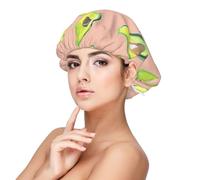 BREAUX Beaucoup d'images d'avocat Bonnet pour la protection des cheveux, bonnet de sommeil pour femmes et hommes, bonnet de nuit en satin doux avec bande élastique noir, noir, taille unique