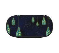 BREAUX Belle trousse à crayons en tissu Oxford 300D avec imprimé ciel nocturne, fermeture éclair à double tête, cosmétiques et organisateur