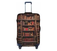 BREAUX Bibliothèque Bibliothèque Impression Trolley Valise Housse de Protection Bagages Housse de Protection Unique Double Face Motif, blanc, X-Large