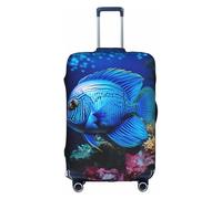 BREAUX Blue Ocean Housses de protection pour bagages avec fermeture éclair Motif poissons sous-marins, blanc, X-Large