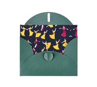 BREAUX Carte de vœux de Noël et de Nouvel An avec petit motif de danse de salon - Avec enveloppe vierge