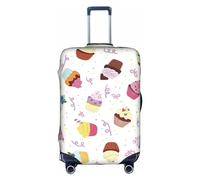 BREAUX Delicious Cupcakes Housse de protection à fermeture éclair pour bagages, blanc, Medium