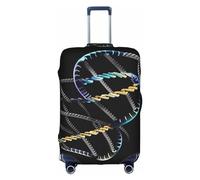 BREAUX DNA Chain Photoes Housse de protection pour valise à roulettes, tissu haute élasticité, housse de valise à roulettes, blanc, Medium