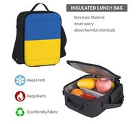 BREAUX Ensemble sac à dos de voyage imprimé drapeau de l'Ukraine, sac à dos + boîte de rangement + sac à déjeuner