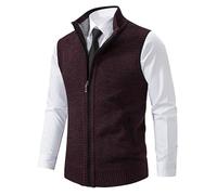 BREAUX Gilet Polaire pour Hommes Travail Loisirs Quotidiens, Gilet Polaire pour Hommes sans Manches, Gilet Polaire pour Hommes zippé, Gilet Grand et Haut pour Homme (Red,4XL)