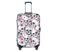 BREAUX Housse de protection à fermeture éclair avec motif tête de mort florale, blanc, Medium