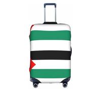 BREAUX Housse de protection pour bagages avec fermeture éclair Motif drapeau de la Palestine, blanc, Large
