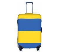 BREAUX Housse de protection pour bagages avec fermeture éclair Motif drapeau de l'Ukraine, blanc, Medium