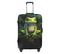 BREAUX Housse de protection pour bagages avec fermeture éclair Motif grenouille de la paix, blanc, Small