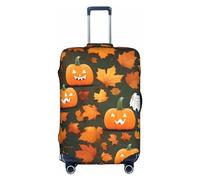 BREAUX Housse de protection pour valise à roulettes avec imprimé citrouille Happy Thanksgiving Day - Motif double face unique, blanc, X-Large