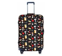 BREAUX Housse de protection pour valises à roulettes avec motif de médecine de dessin animé - Motif unique double face, blanc, X-Large