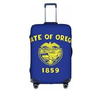 BREAUX Housses de protection pour bagages avec fermeture éclair Motif drapeau de l'État de l'Oregon, blanc, X-Large