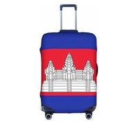 BREAUX Housses de protection pour bagages avec fermeture éclair Motif drapeau du Cambodge, blanc, Small