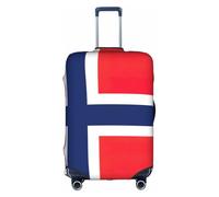BREAUX Housses de protection pour bagages avec fermeture éclair Motif drapeau norvégien, blanc, X-Large