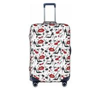 BREAUX Lèvres talons hauts impression Bagages Cover Bagage Cover Bagage Cover Trolley Travel Case Protective Cover, blanc, XL