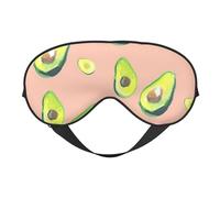 BREAUX Masque pour les yeux double face avec impression d'images d'avocat, masque occultant pour les yeux toute la nuit pour homme et femme