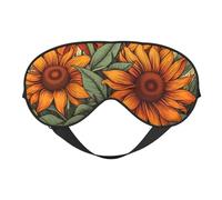 BREAUX Masque pour les yeux double face avec imprimé tournesols de printemps rétro, masque pour les yeux occultant, masque de sommeil pour toutes les nuits pour homme et femme