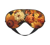 BREAUX Masque pour les yeux double face avec imprimé tournesols de printemps rétro, masque pour les yeux occultant, masque de sommeil pour toutes les nuits pour homme et femme
