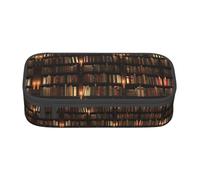 BREAUX Pochette à crayons unisexe avec impression Book Room Library, sac de rangement polyvalent pour bureau, voyage ou maquillage