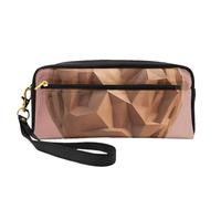 BREAUX Sac cosmétique en bois avec imprimé cœur, sac cosmétique portable, trousse de toilette de voyage à fermeture éclair, sac de maquillage de voyage, noir, taille unique, Noir , Taille unique