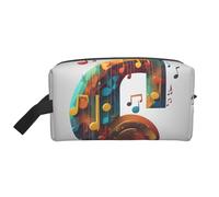 BREAUX Sac cosmétique imprimé note de musique, sac cosmétique de rangement accessoire de voyage pour femmes, notes de musique., Taille unique, Notes de musique., Taglia Unica