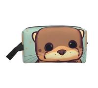 BREAUX Sac cosmétique mignon d'organisateur de mode d'impression de loutre, sac cosmétique d'organisateur d'accessoires de voyage de loutre, mignon loutre, Taille unique, Lontre Carina, Taglia Unica