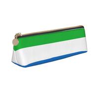 BREAUX Sac de rangement en cuir imprimé drapeau de la Sierra Leone, adapté pour les voyages et les cosmétiques, Blanc, Taglia Unica, Léger