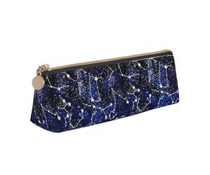 BREAUX Sac de rangement triangulaire en cuir avec imprimé phosphorescent, adapté pour le voyage et le rangement de cosmétiques