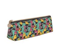 BREAUX Sac de rangement triangulaire en cuir avec motif requin, adapté pour le voyage et le rangement de cosmétiques