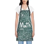 BREAUX Tablier de cuisine imprimé pastèque fruits - Pour homme et femme - Réglable pour la cuisine à la maison - Tablier de chef, Formulas Formes Théorie Math Leçon Mot, taille unique