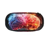 BREAUX Trousse à crayons avec impression « Left and Right Brain Advantage », trousse de maquillage, sac de rangement robuste, convient pour le bureau ou les accessoires essentiels de voyage