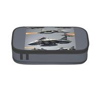 BREAUX Trousse à crayons unisexe avec imprimé avions de chasse - Sac de rangement polyvalent pour bureau, voyage ou maquillage