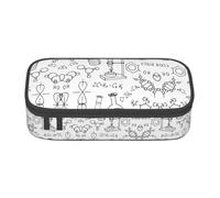 BREAUX Trousse à crayons unisexe avec imprimé chimie, sac de rangement polyvalent pour bureau, voyage ou maquillage