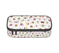 BREAUX Trousse à crayons unisexe avec imprimé cupcakes délicieux, sac de rangement polyvalent pour bureau, voyage ou maquillage