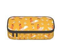 BREAUX Trousse à crayons unisexe avec imprimé poulet, sac de rangement polyvalent pour bureau, voyage ou maquillage