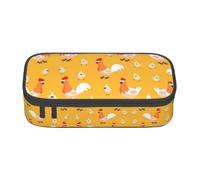 BREAUX Trousse à crayons unisexe avec imprimé poulet, sac de rangement polyvalent pour bureau, voyage ou maquillage