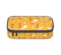 BREAUX Trousse à crayons unisexe avec imprimé poulet, sac de rangement polyvalent pour bureau, voyage ou maquillage