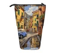 BREAUX Trousse télescopique avec impression italienne - Convient pour les crayons, le maquillage, le rangement et le portefeuille