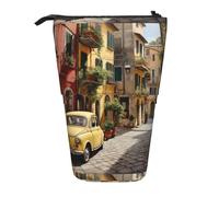 BREAUX Trousse télescopique avec impression italienne - Convient pour les crayons, le maquillage, le rangement et le portefeuille