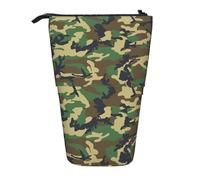 BREAUX Trousse télescopique avec imprimé camouflage militaire, convient pour les crayons, le maquillage, le rangement et le portefeuille