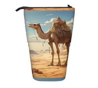 BREAUX Trousse télescopique avec imprimé chameau sable désert, convient pour les crayons, le maquillage, le rangement et le portefeuille